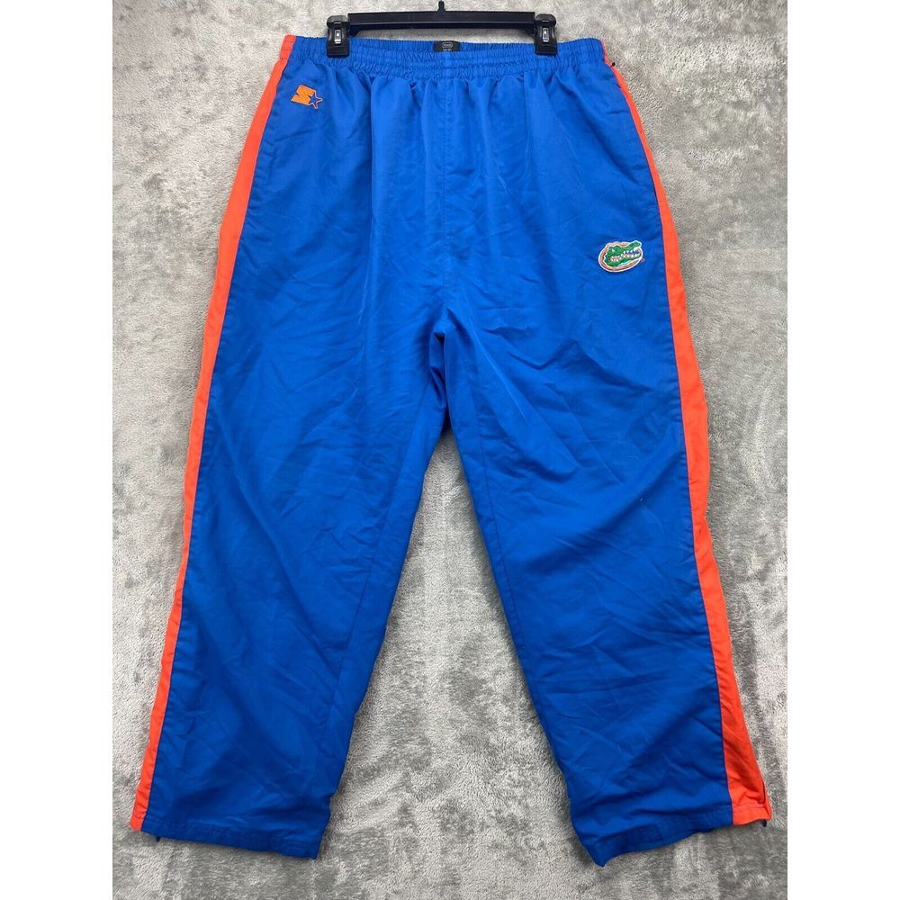 VTG Starter Men's Wind Pants Florida Gators Size XL (40-42) Blue Mesh Lined